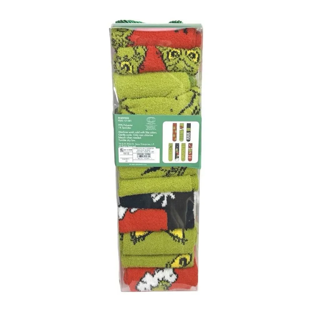 Dr. Seuss The Grinch 7 Days of Cozy Socks - Men’s Shoe Size 6-12